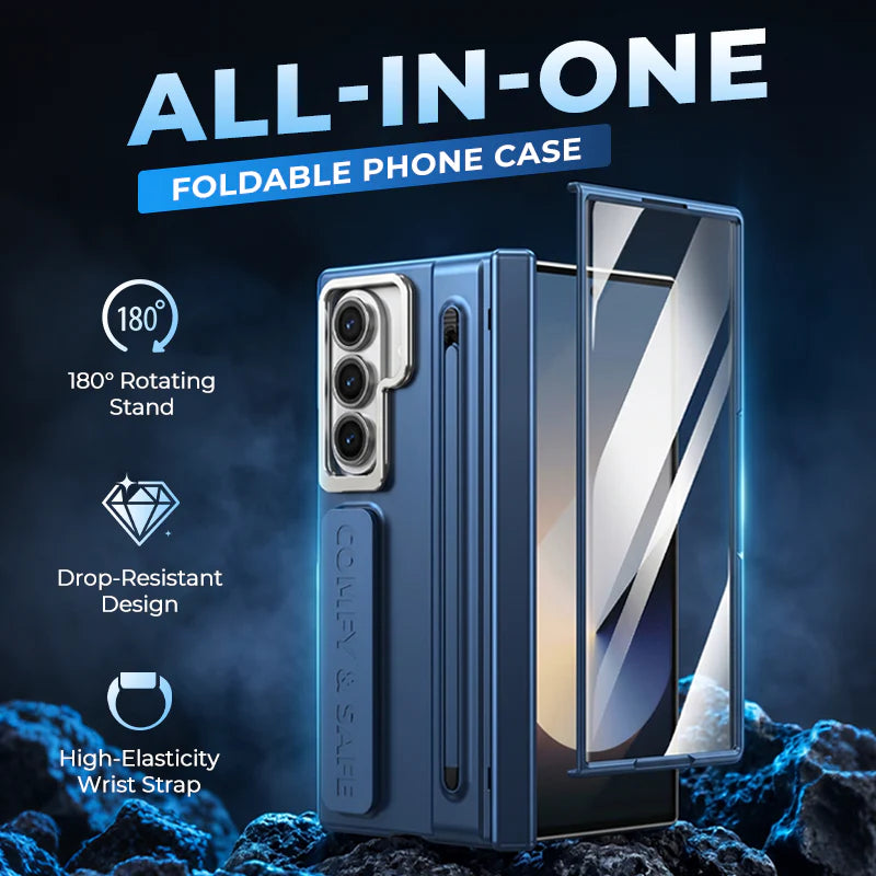 Premium Foldable Case with Built-in Stand & Pen Holder
