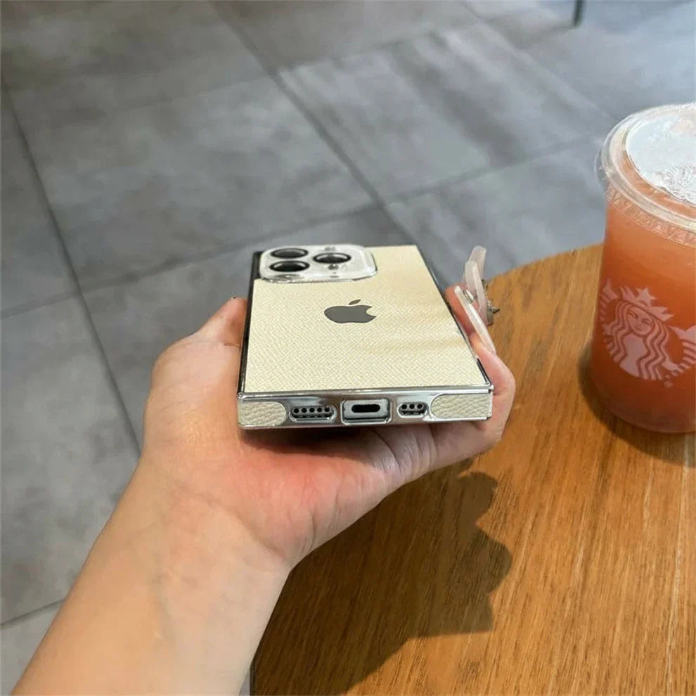 Premium Leather Metallic Case