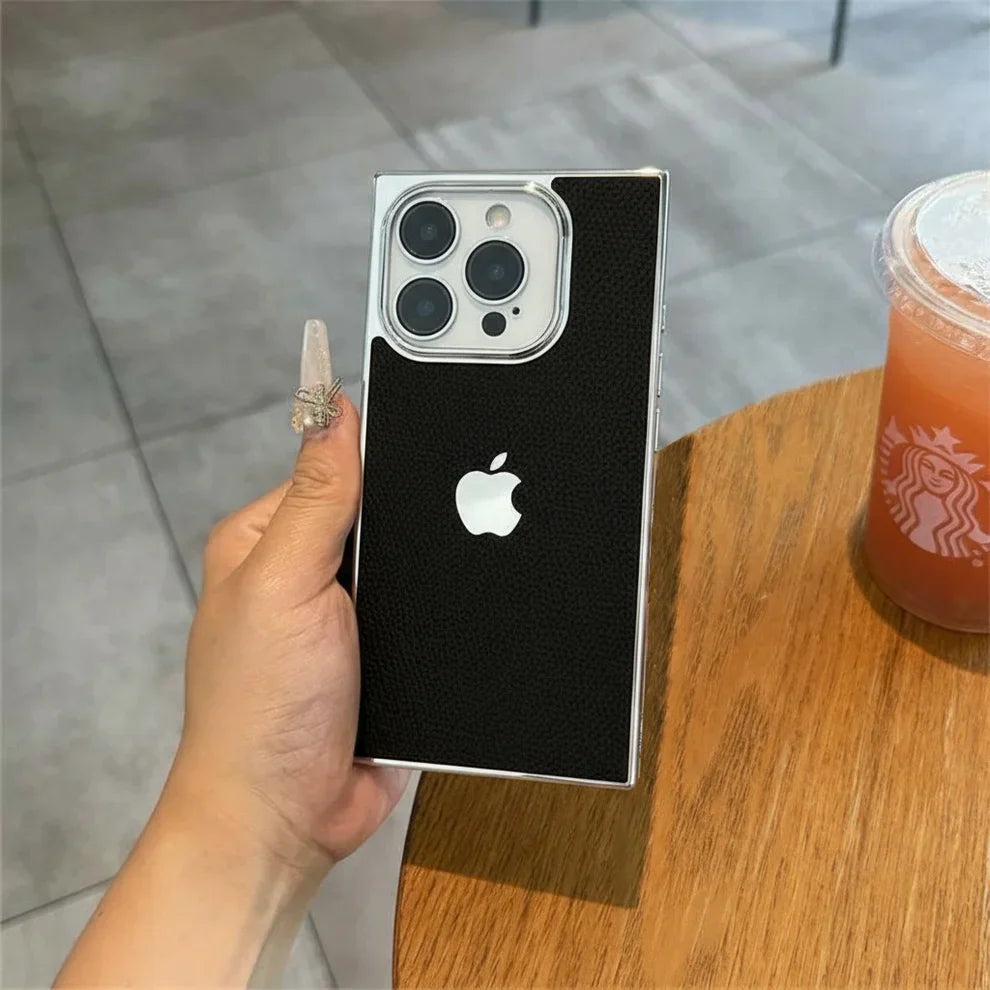 Premium Leather Metallic Case