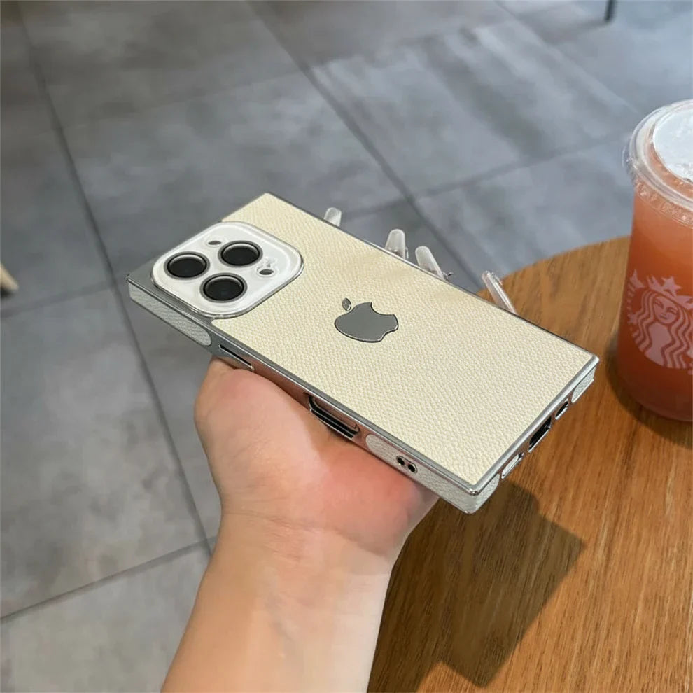 Premium Leather Metallic Case