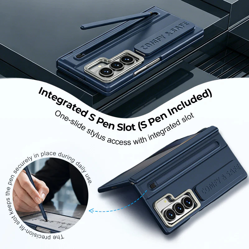 Premium Foldable Case with Built-in Stand & Pen Holder