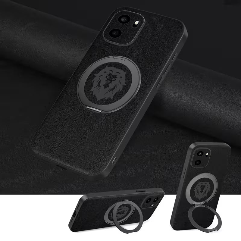 Faux Leather Case With Rotatable Kickstand