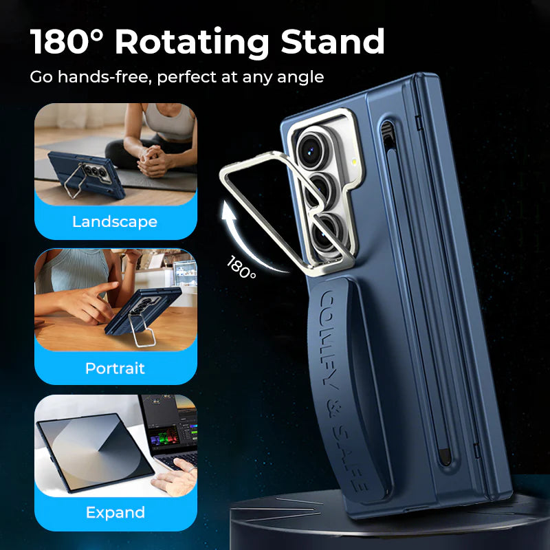 Premium Foldable Case with Built-in Stand & Pen Holder