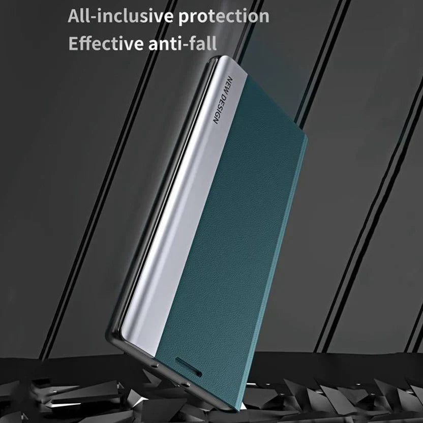 PU Leather Side Window Flip Case