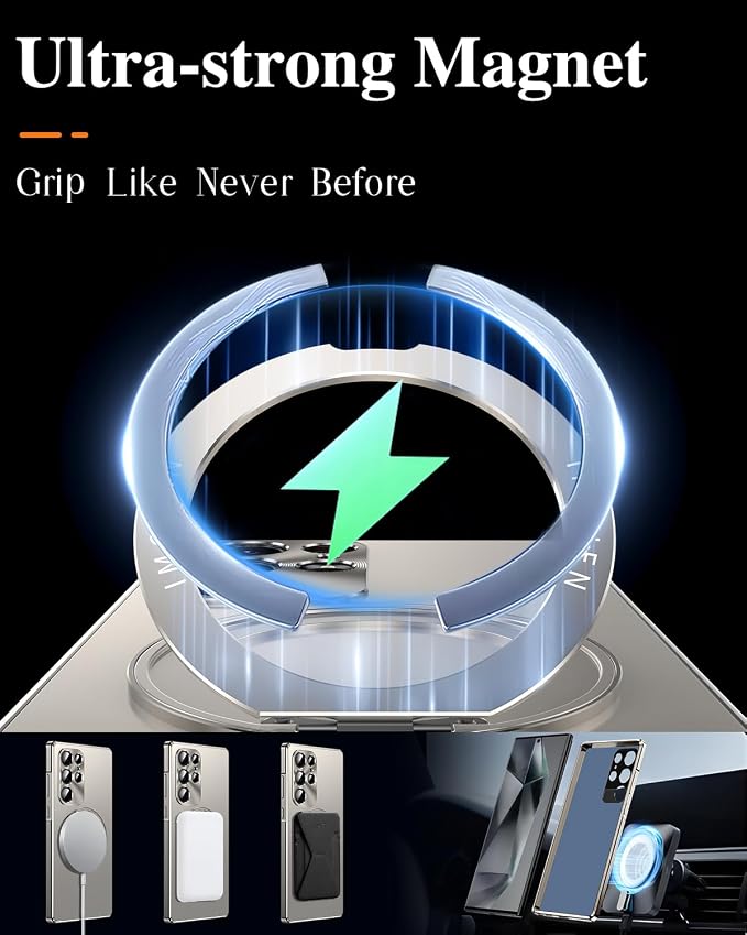 Galaxy S Series - Metal Case with 360° Rotating Ring Stand