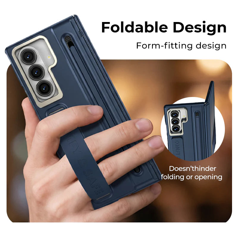 Premium Foldable Case with Built-in Stand & Pen Holder