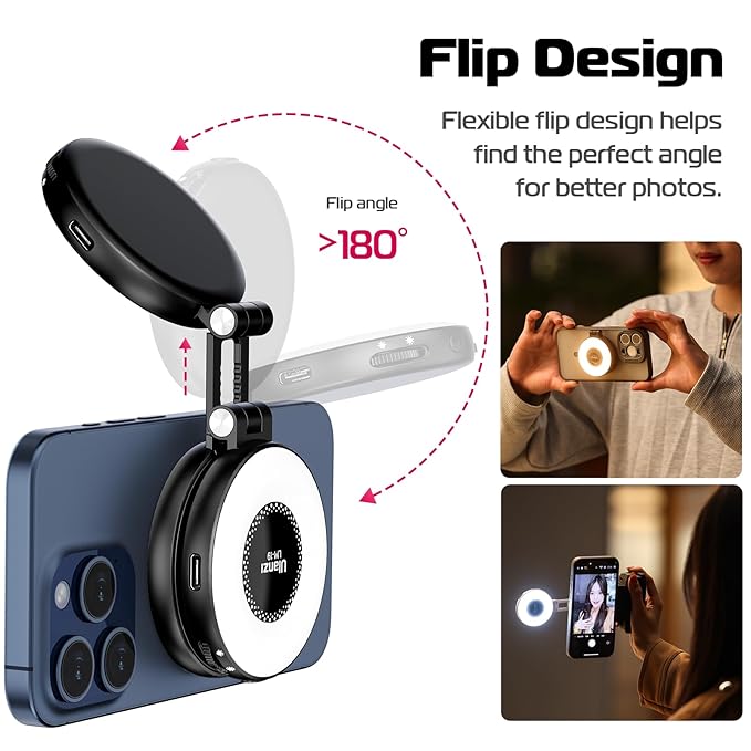 Magnetic Ring Stand With LED Light