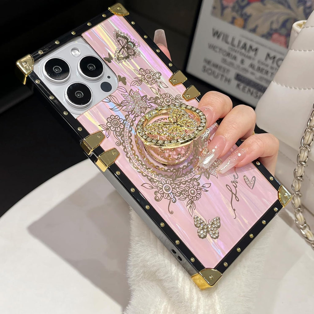 Glitter Butterfly Kickstand Case