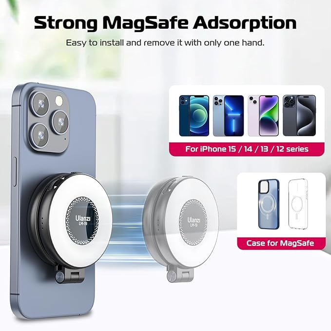 Magnetic Ring Stand With LED Light