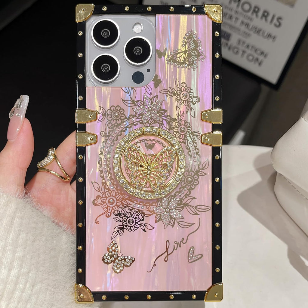 Glitter Butterfly Kickstand Case