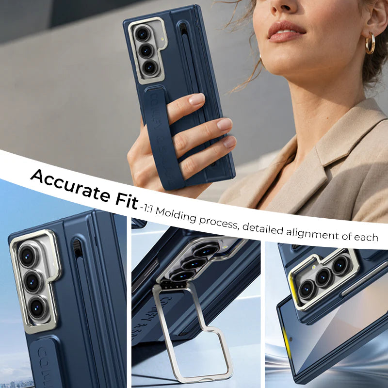 Premium Foldable Case with Built-in Stand & Pen Holder
