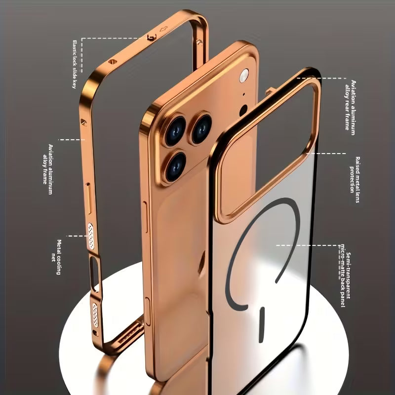 Magnetic Frosted Metal Case
