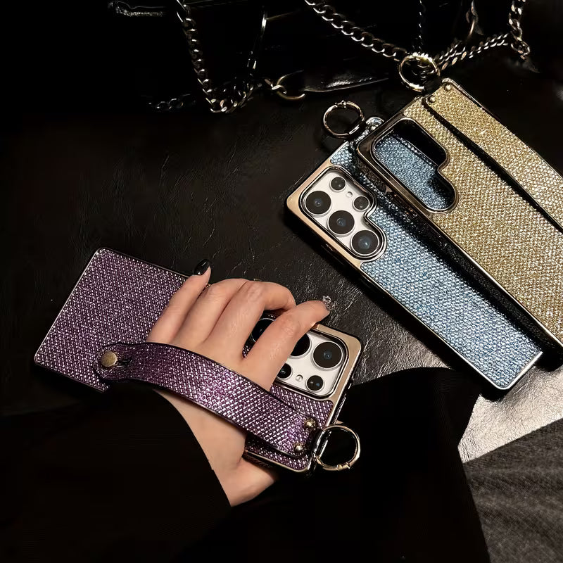 Glitter Plating Wristband Holder Case