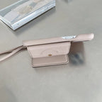 Luxury Leather Card Slot Case With Lanyard