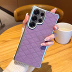 PU Leather Rhombus Pattern Case