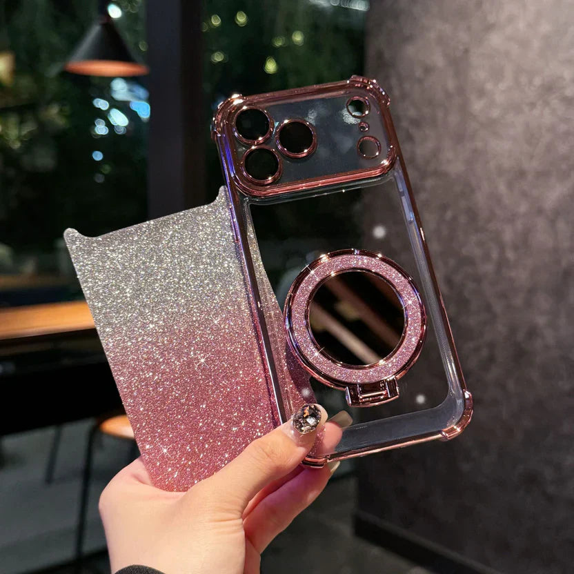 Glitter Mirror Magnetic Bracket Case