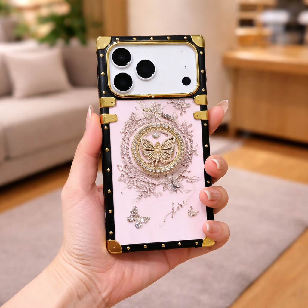 Rhinestone Butterfly Case
