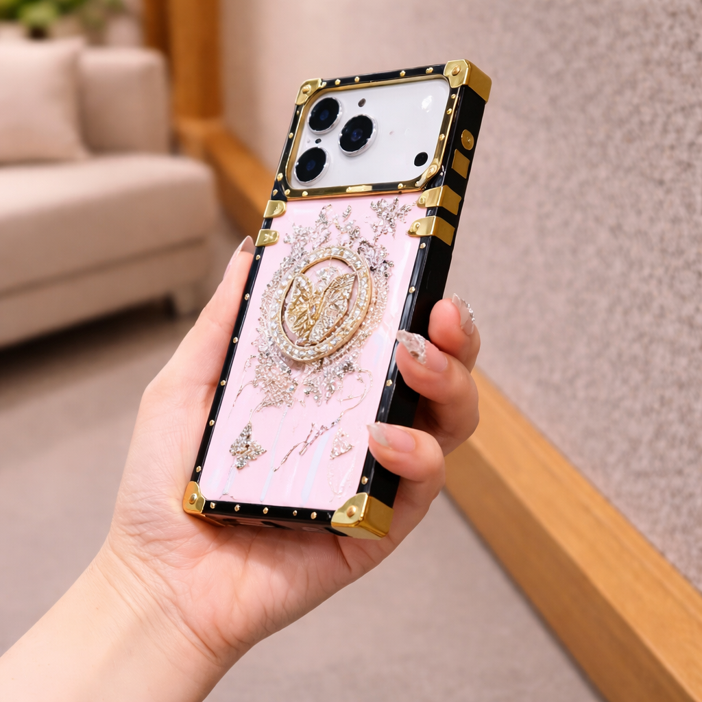 Rhinestone Butterfly Case