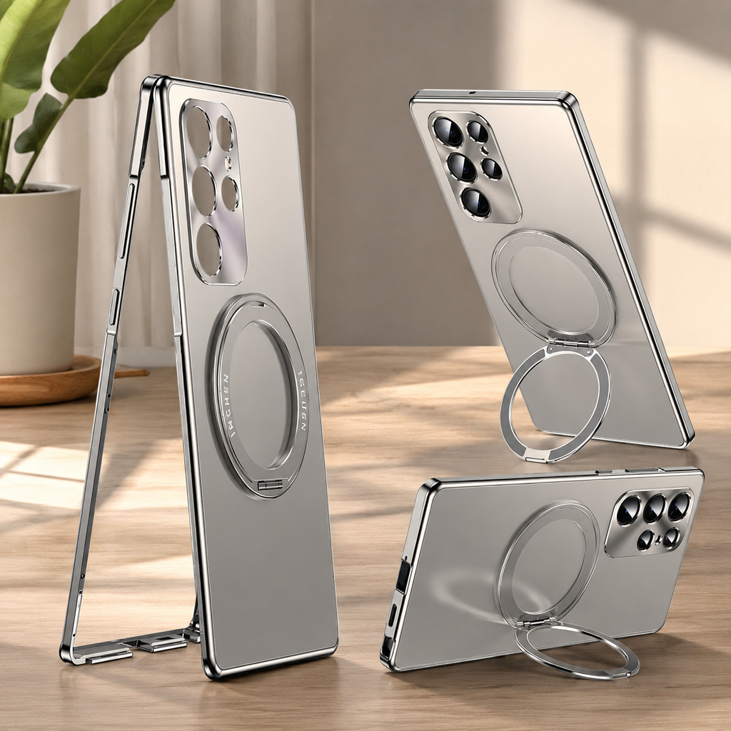 Galaxy S Series - Metal Case with 360° Rotating Ring Stand