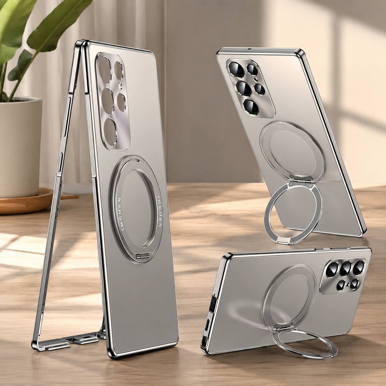 Galaxy S Series - Metal Case with 360° Rotating Ring Stand