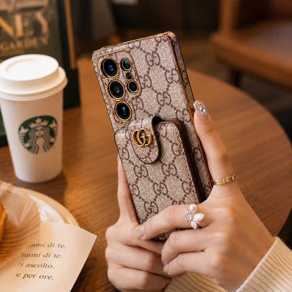 Galaxy S Series - Designer Wallet Case With Shoulder Strap