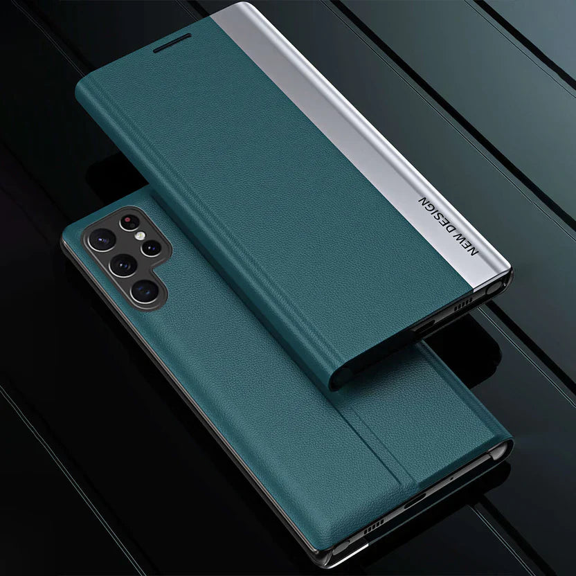 PU Leather Side Window Flip Case