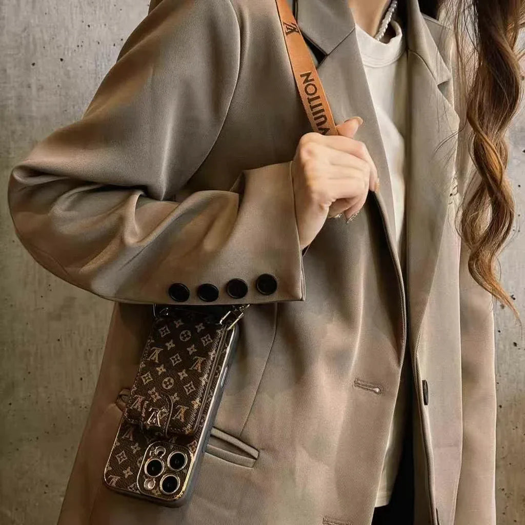 Leather Wallet Case With Sling