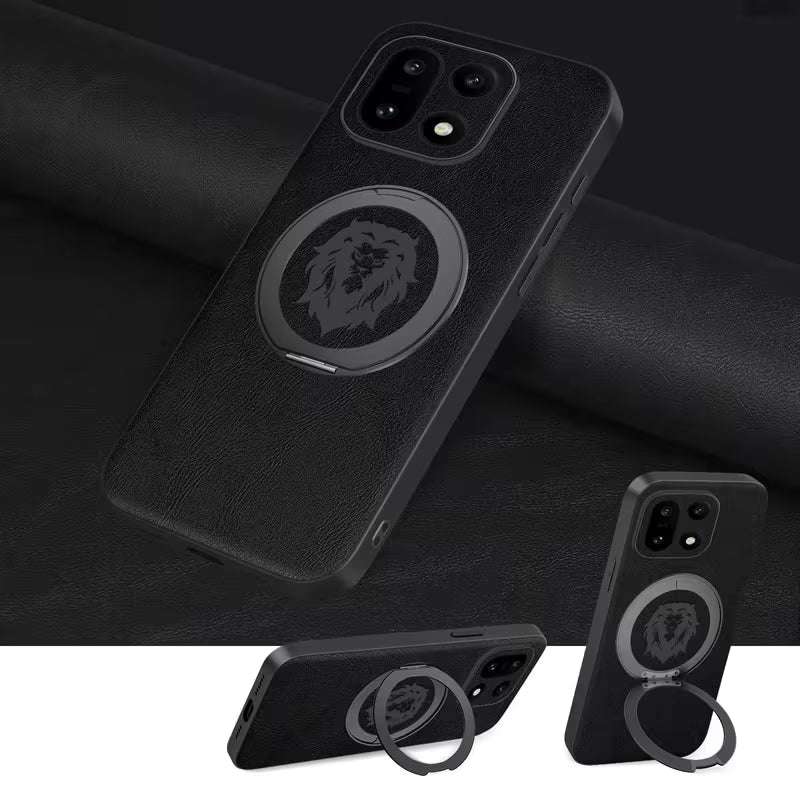 Faux Leather Case With Rotatable Kickstand