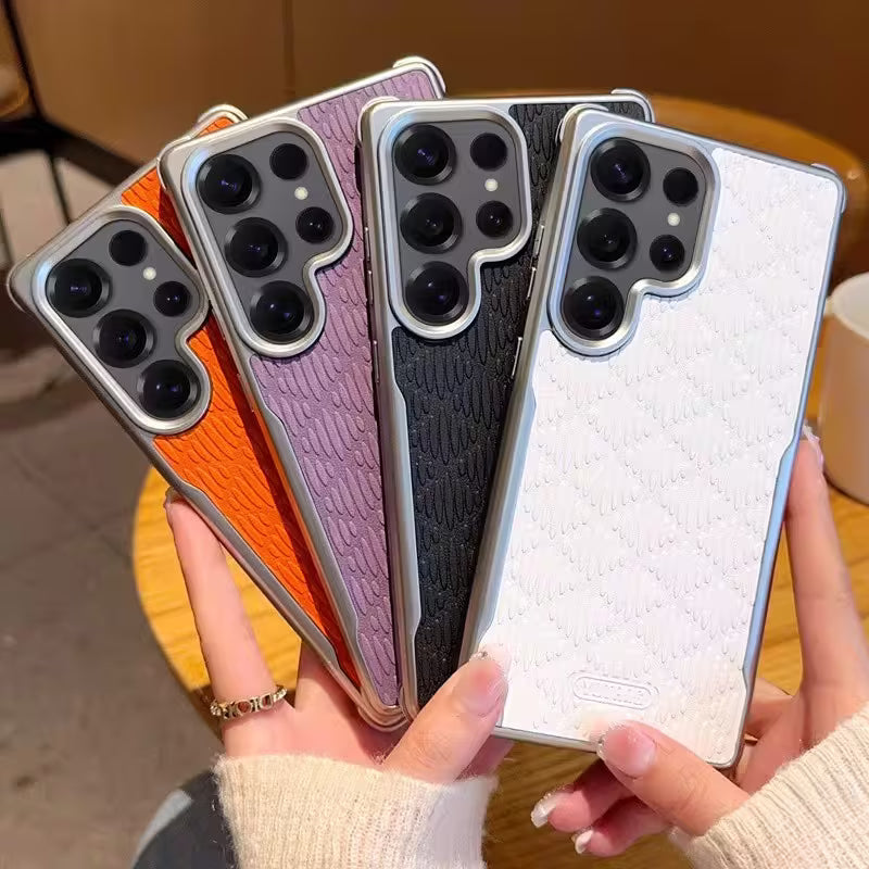 PU Leather Rhombus Pattern Case