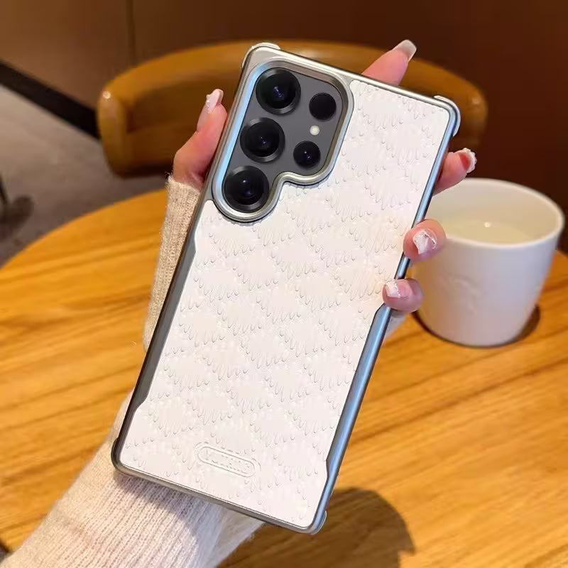 PU Leather Rhombus Pattern Case