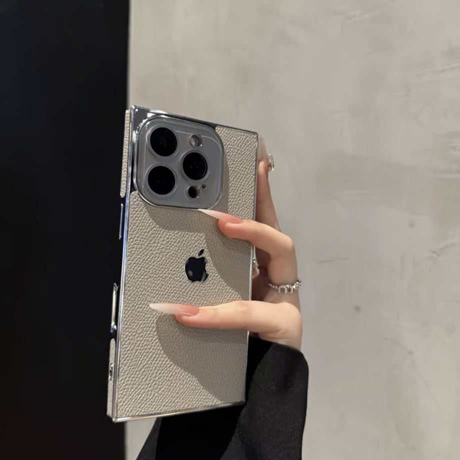 Premium Leather Metallic Case